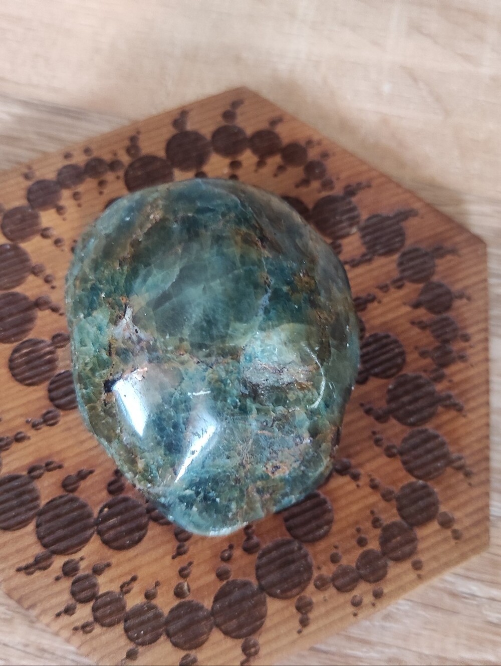 Apatite Crystal Palm Stone